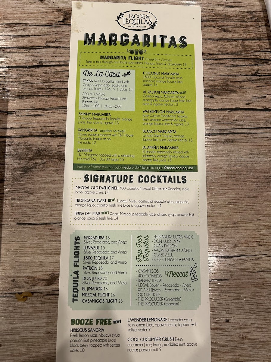 Tacos & Tequilas Mexican Grill Menu - Image 2
