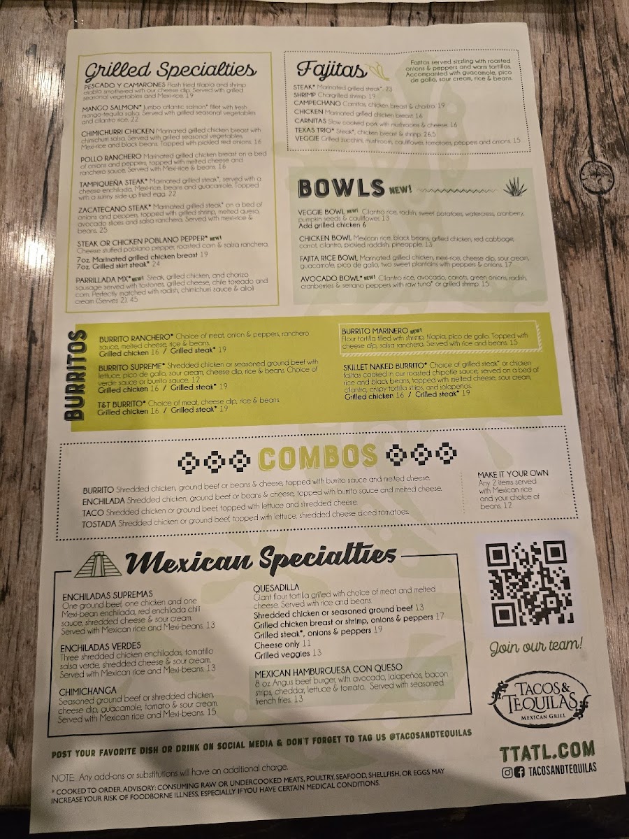 Tacos & Tequilas Mexican Grill Menu - Image 4